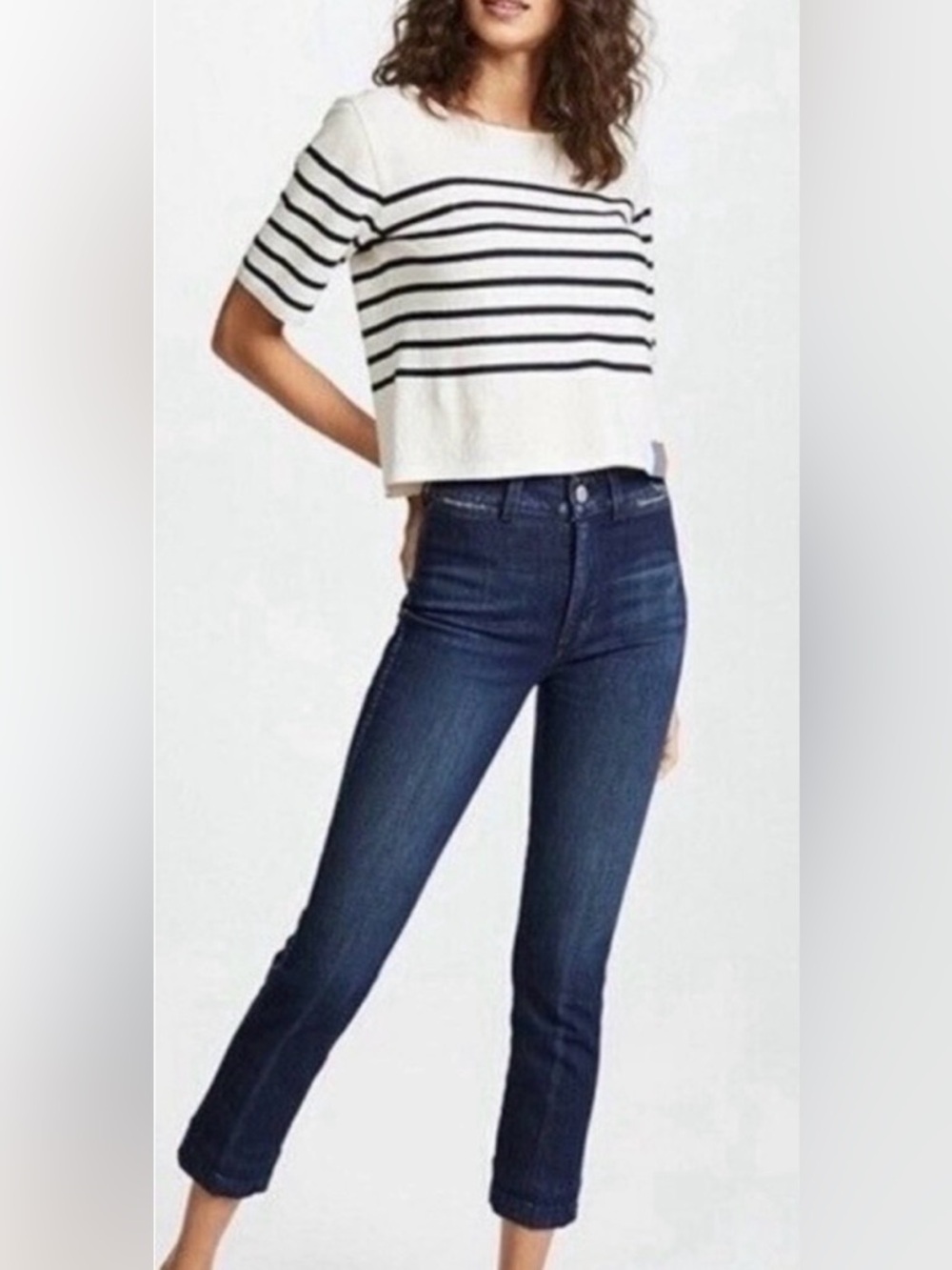 AMO Dark Blue Skinny High-Rise Jeans rise 11/ inseam 25